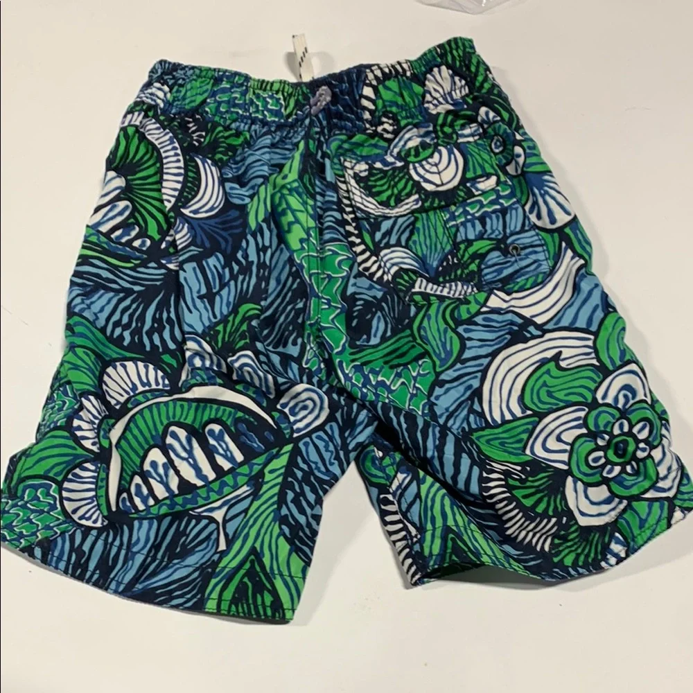 Tropical Blue and‎ Green Swim Shorts Childrens Place 7/8 - M - 4201